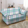 Blue Tartan Plaid Loveseat Cover-grizzshop