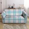 Blue Tartan Plaid Loveseat Cover-grizzshop