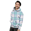 Blue Tartan Plaid Men's Hoodie-grizzshop