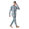 Blue Tartan Plaid Men's Pajamas-grizzshop