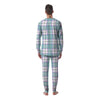 Blue Tartan Plaid Men's Pajamas-grizzshop