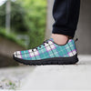 Blue Tartan Plaid Men's Sneakers-grizzshop