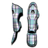 Blue Tartan Plaid Muay Thai Shin Guard-grizzshop