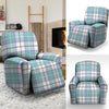 Blue Tartan Plaid Recliner Cover-grizzshop