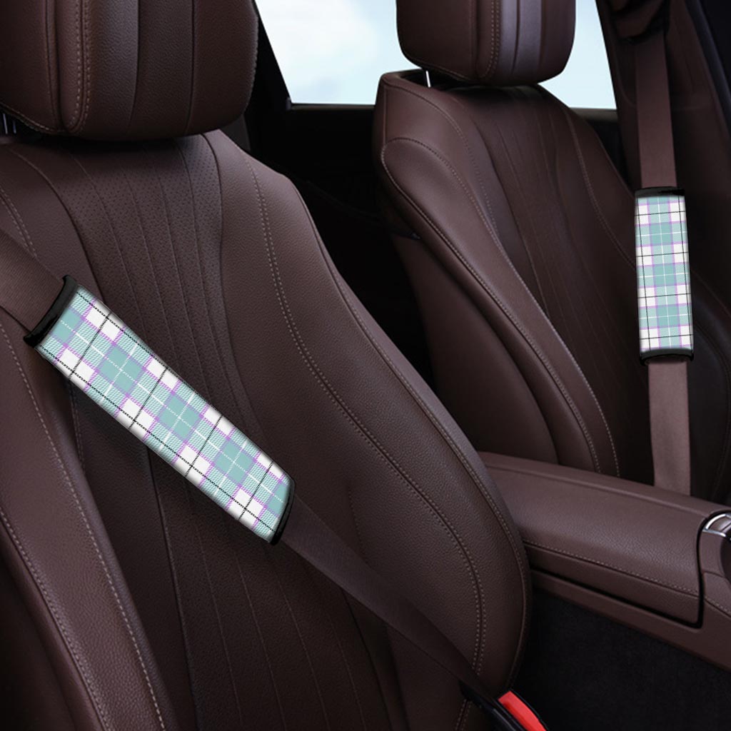 Blue Tartan Plaid Seat Belt Cover-grizzshop