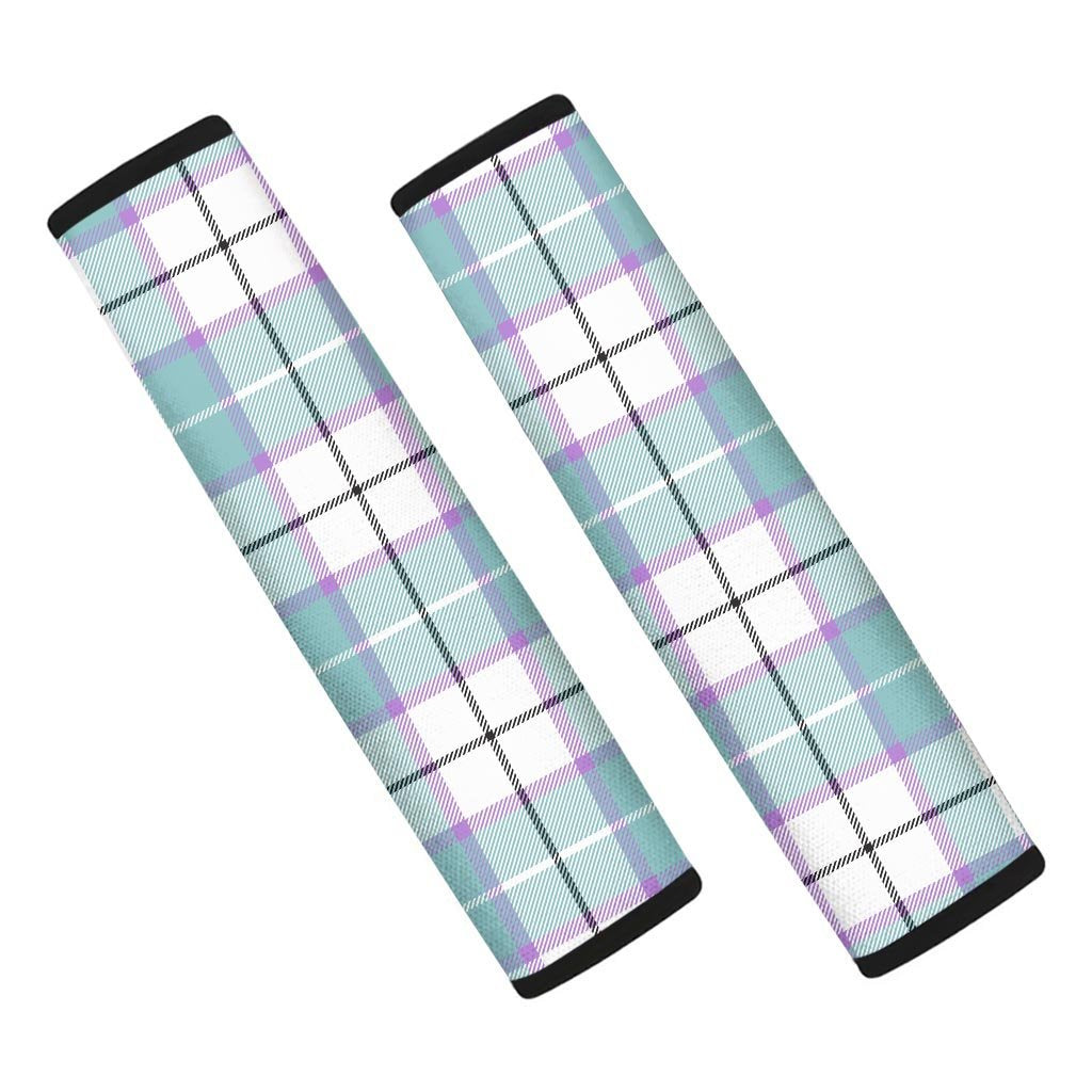 Blue Tartan Plaid Seat Belt Cover-grizzshop