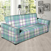 Blue Tartan Plaid Sofa Cover-grizzshop