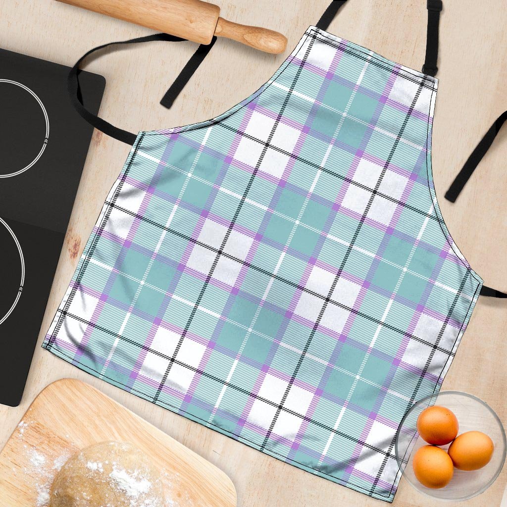 Blue Tartan Plaid Women's Apron-grizzshop