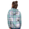 Blue Tartan Plaid Women's Hoodie-grizzshop