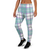 Blue Tartan Plaid Women's Joggers-grizzshop