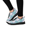 Blue Tartan Plaid Women's Sneakers-grizzshop