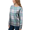 Blue Tartan Plaid Women's Sweatshirt-grizzshop