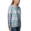 Blue Tartan Plaid Women's Sweatshirt-grizzshop