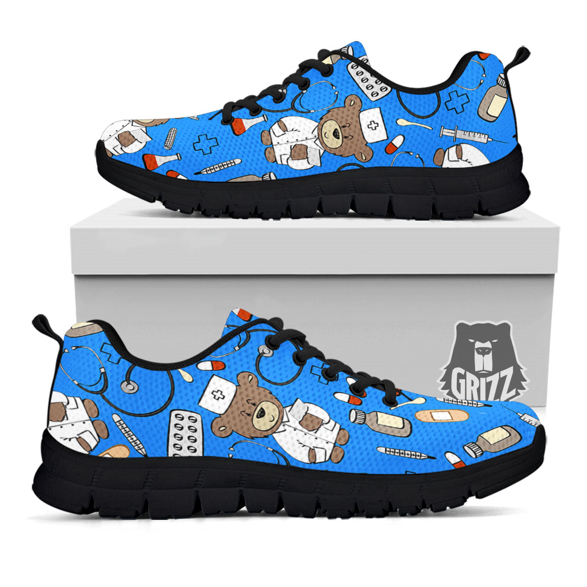 Blue Teddy Bear Nurse - Sneakers-grizzshop
