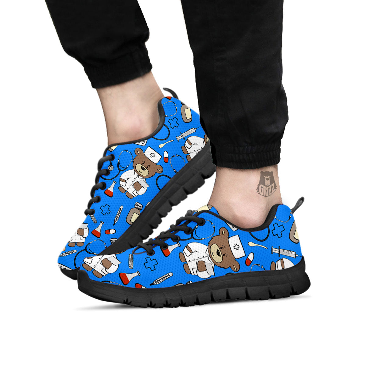 Blue Teddy Bear Nurse - Sneakers-grizzshop
