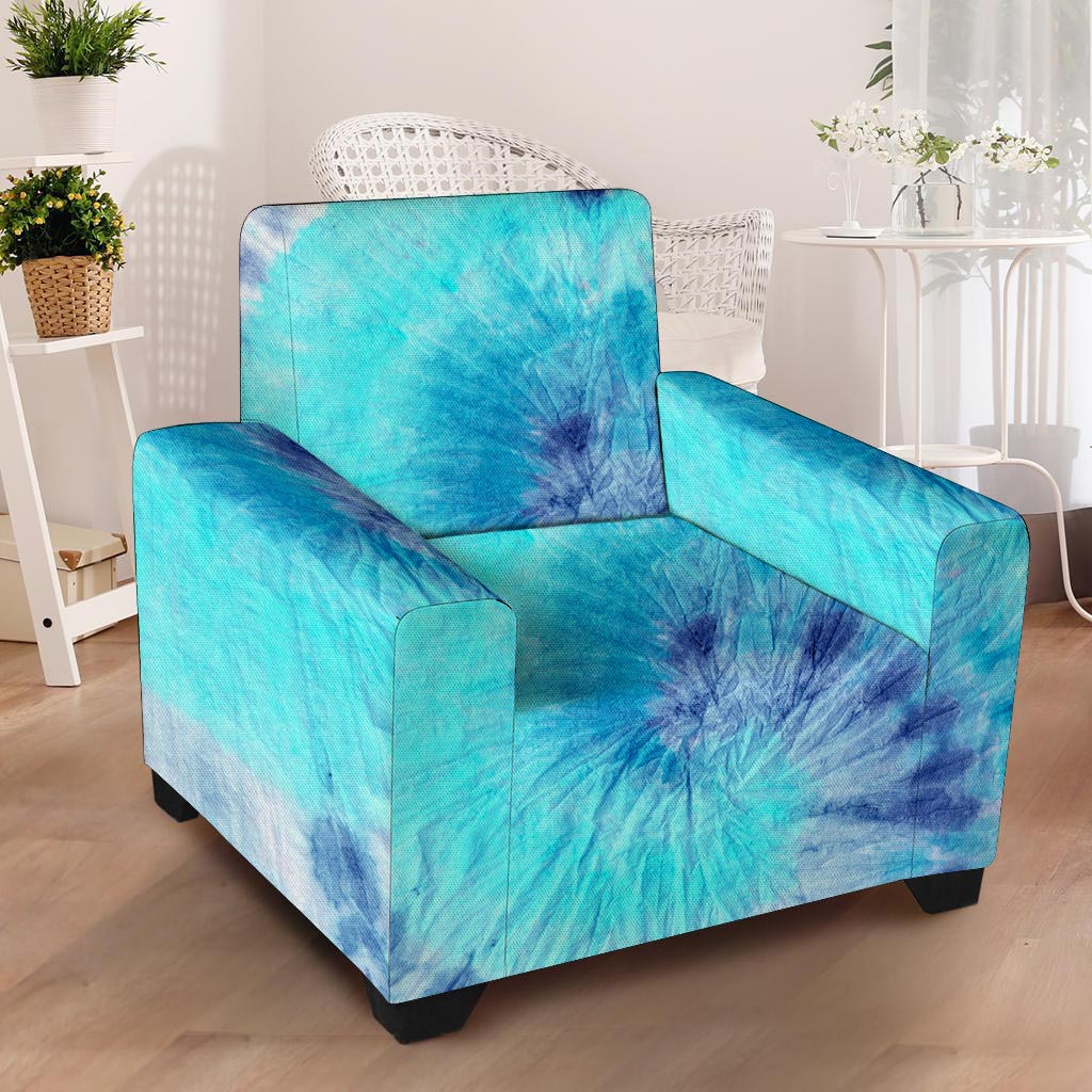 Blue Tie Dye Armchair Cover-grizzshop