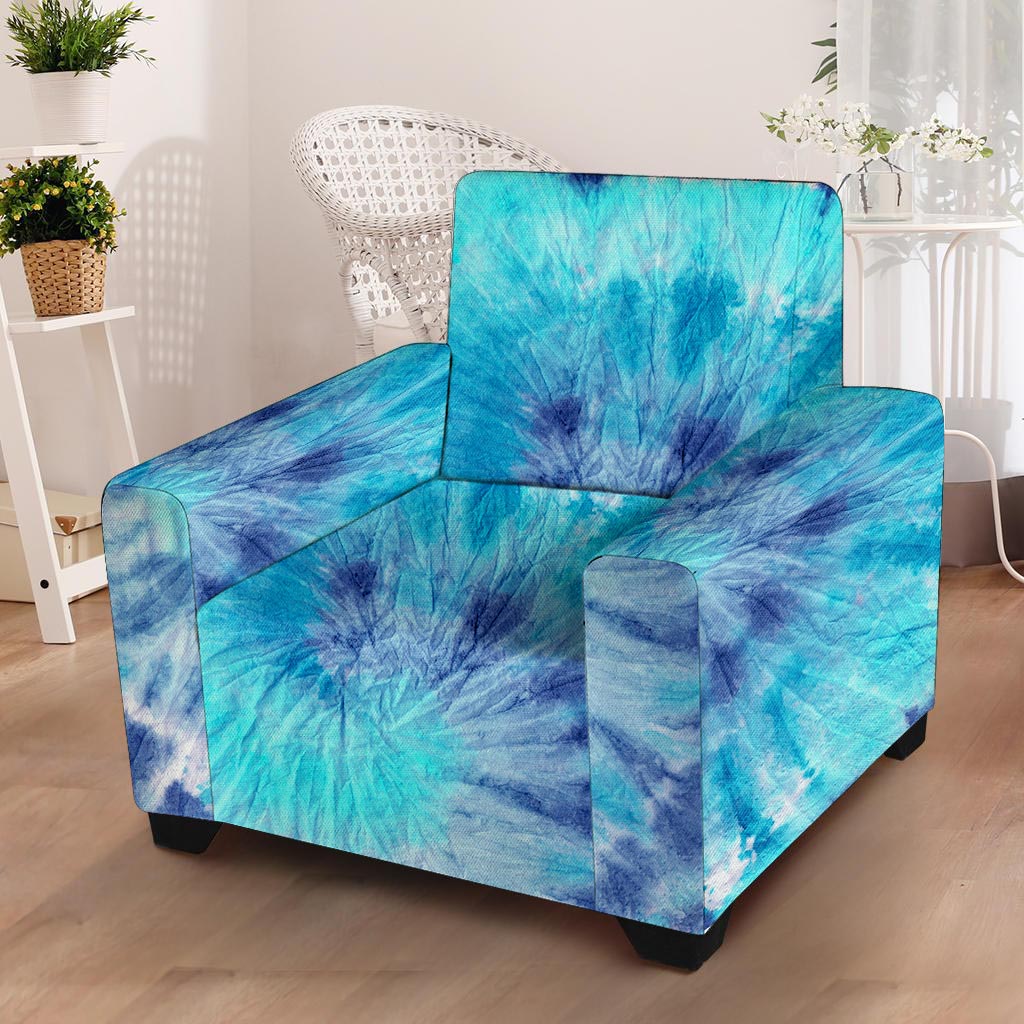 Blue Tie Dye Armchair Cover-grizzshop