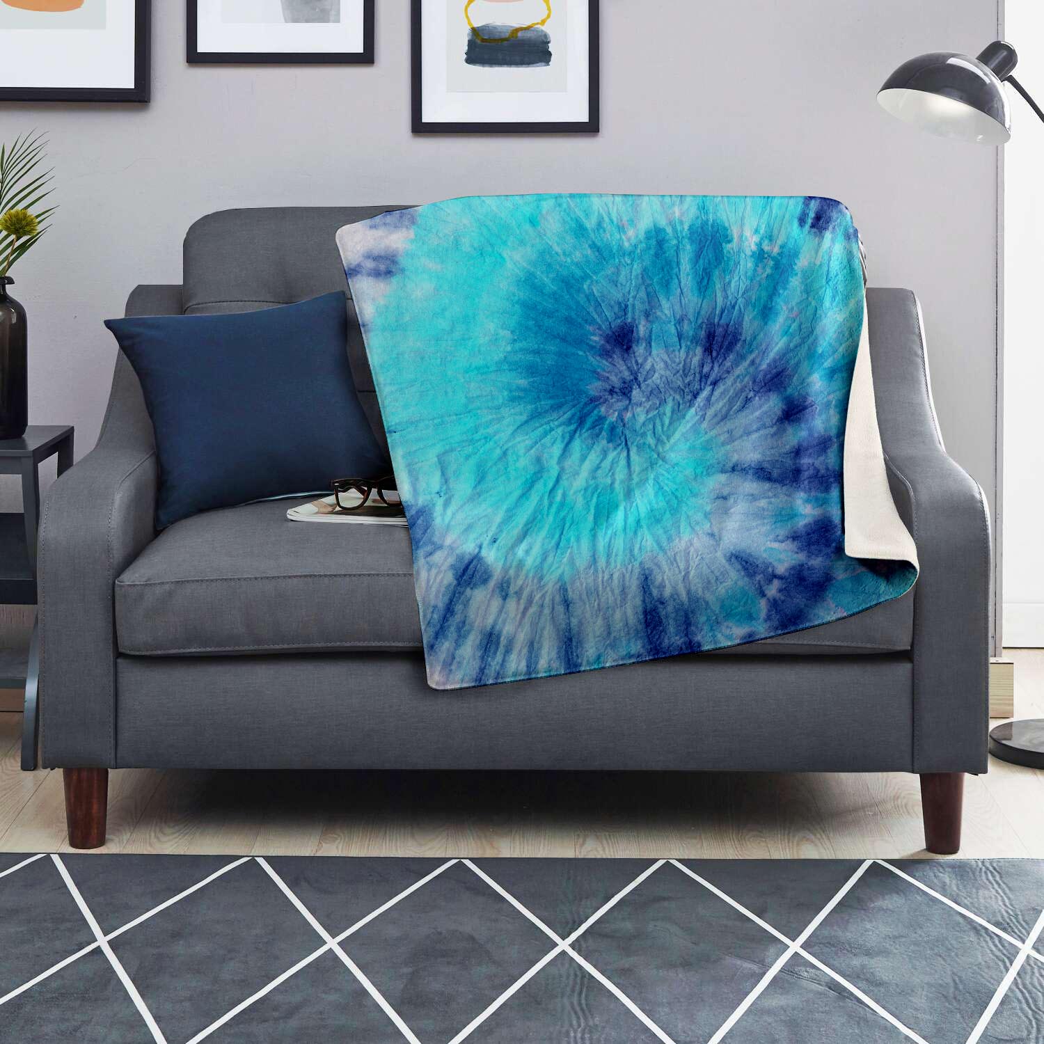 Blue Tie Dye Blanket-grizzshop