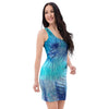 Blue Tie Dye Bodycon Dress-grizzshop