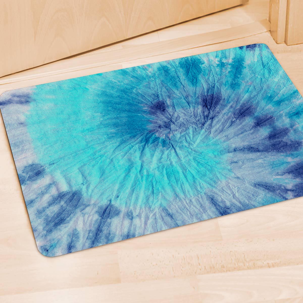 Blue Tie Dye Door Mat-grizzshop