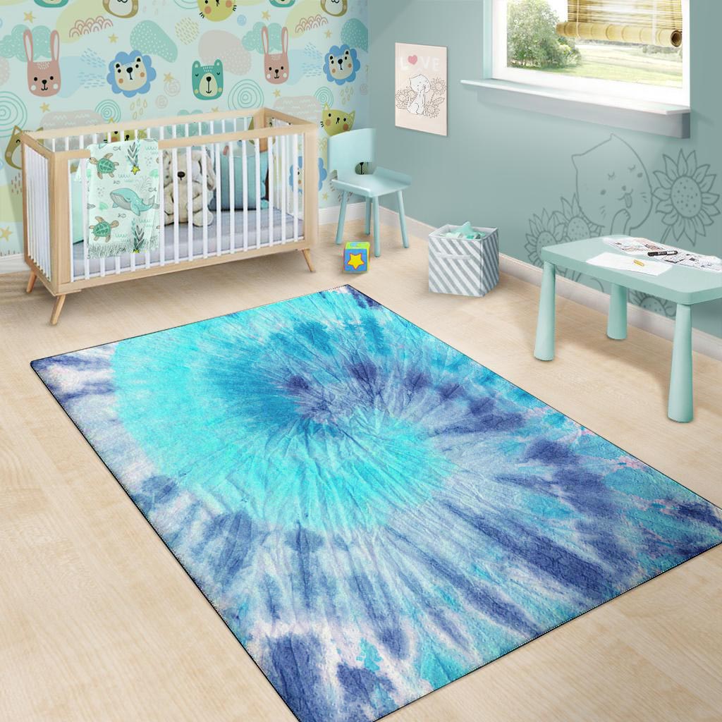 Blue Tie Dye Floor Mat-grizzshop