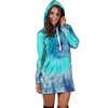 Blue Tie Dye Hoodie Dress-grizzshop