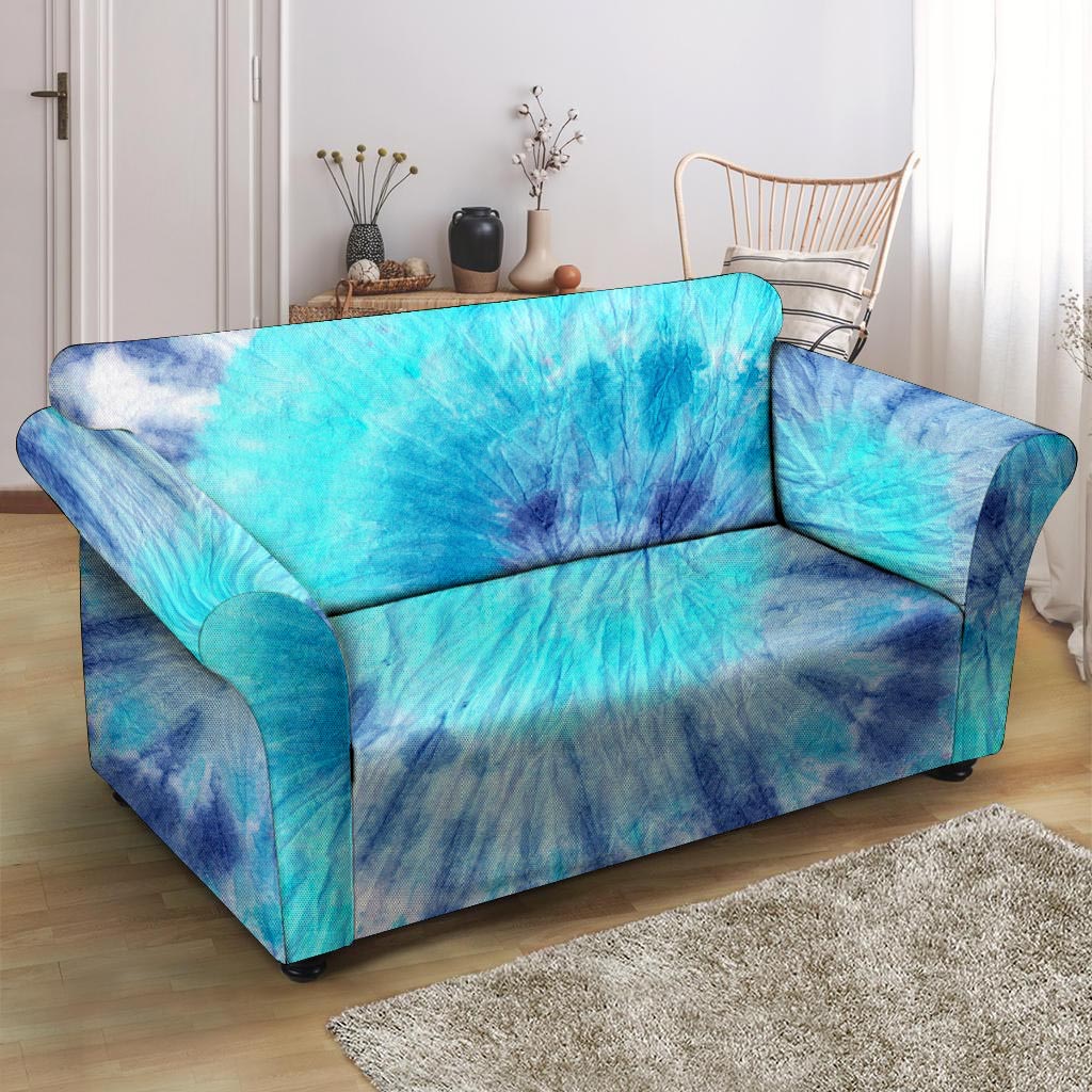 Blue Tie Dye Loveseat Cover-grizzshop