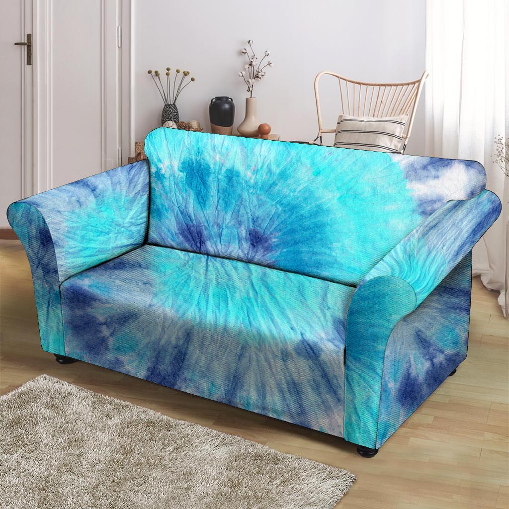 Blue Tie Dye Loveseat Cover-grizzshop