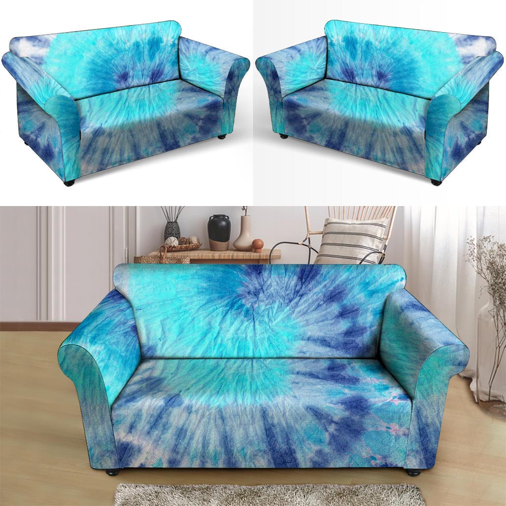 Blue Tie Dye Loveseat Cover-grizzshop