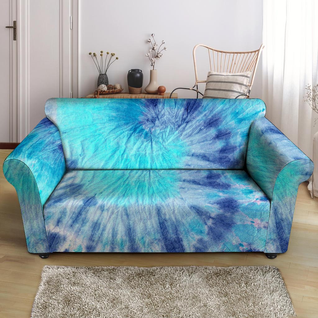 Blue Tie Dye Loveseat Cover-grizzshop