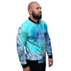 Blue Tie Dye Men's Bomber Jacket-grizzshop