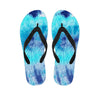 Blue Tie Dye Men's Flip Flops-grizzshop