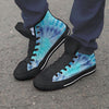 Blue Tie Dye Men's High Top Shoes-grizzshop