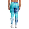 Blue Tie Dye Men's Leggings-grizzshop