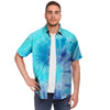 Blue Tie Dye Men's Short Sleeve Shirt-grizzshop