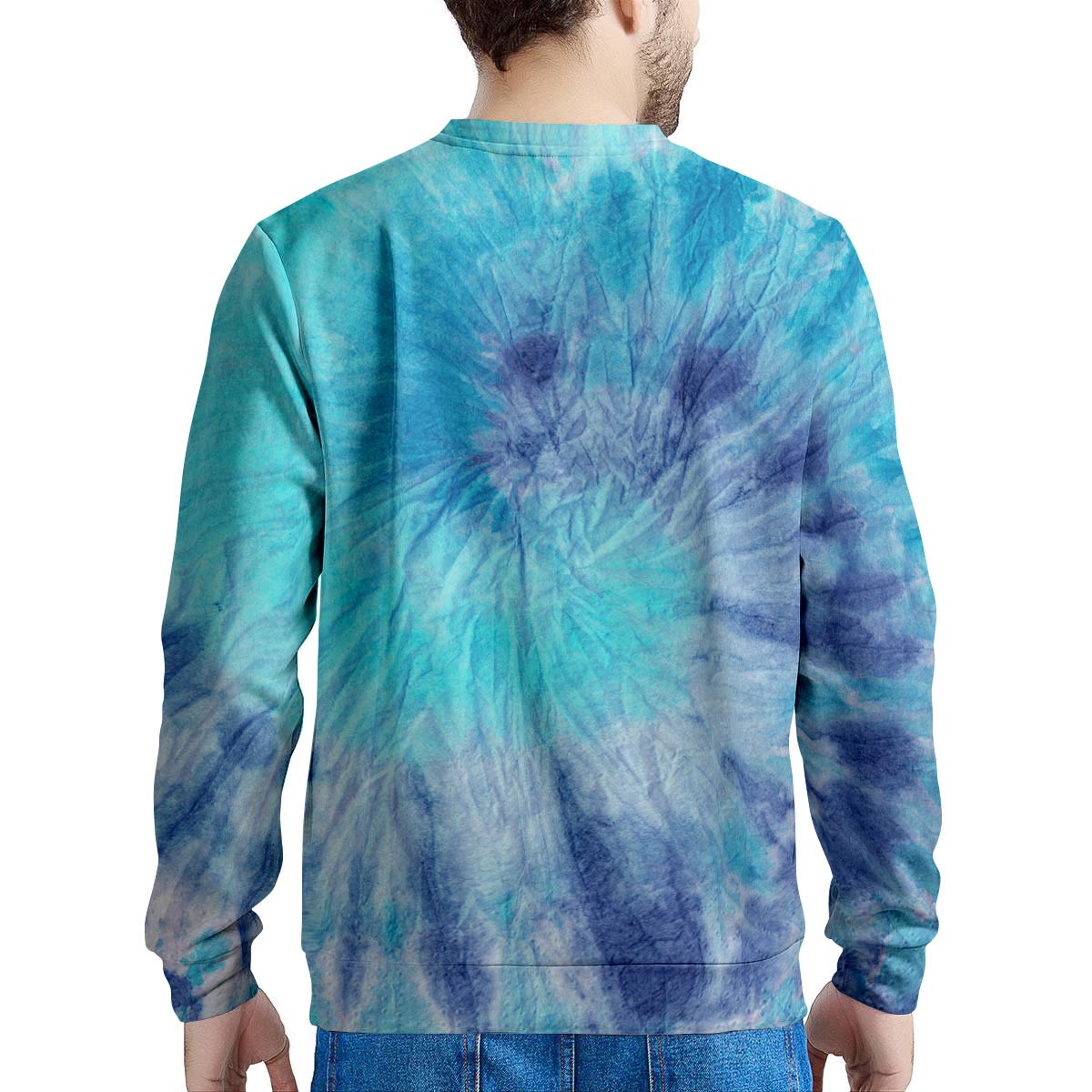 Blue Tie Dye Men's Sweatshirt-grizzshop