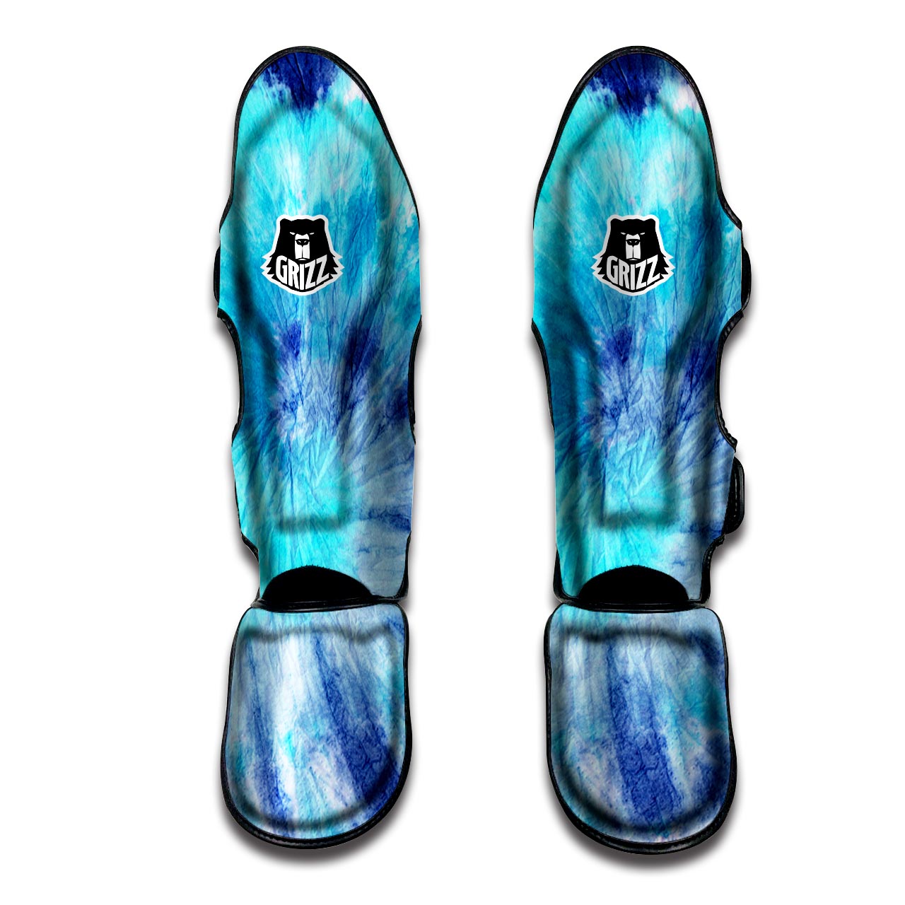 Blue Tie Dye Muay Thai Shin Guard-grizzshop