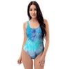 Blue Tie Dye One Piece Swimsuite-grizzshop