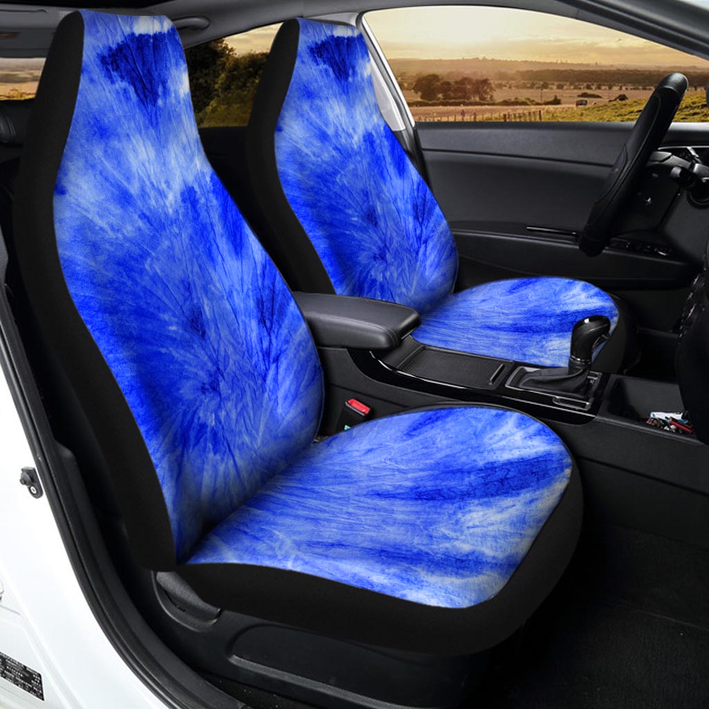 Blue Tie Dye Print Car Seat Covers-grizzshop