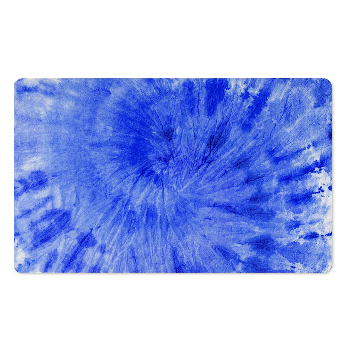 Blue Tie Dye Print Door Mat-grizzshop