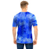 Blue Tie Dye Print Men T Shirt-grizzshop