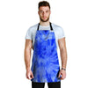 Blue Tie Dye Print Men's Apron-grizzshop