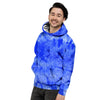 Blue Tie Dye Print Men's Hoodie-grizzshop