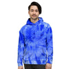 Blue Tie Dye Print Men's Hoodie-grizzshop