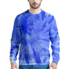 Blue Tie Dye Print Men's Sweatshirt-grizzshop