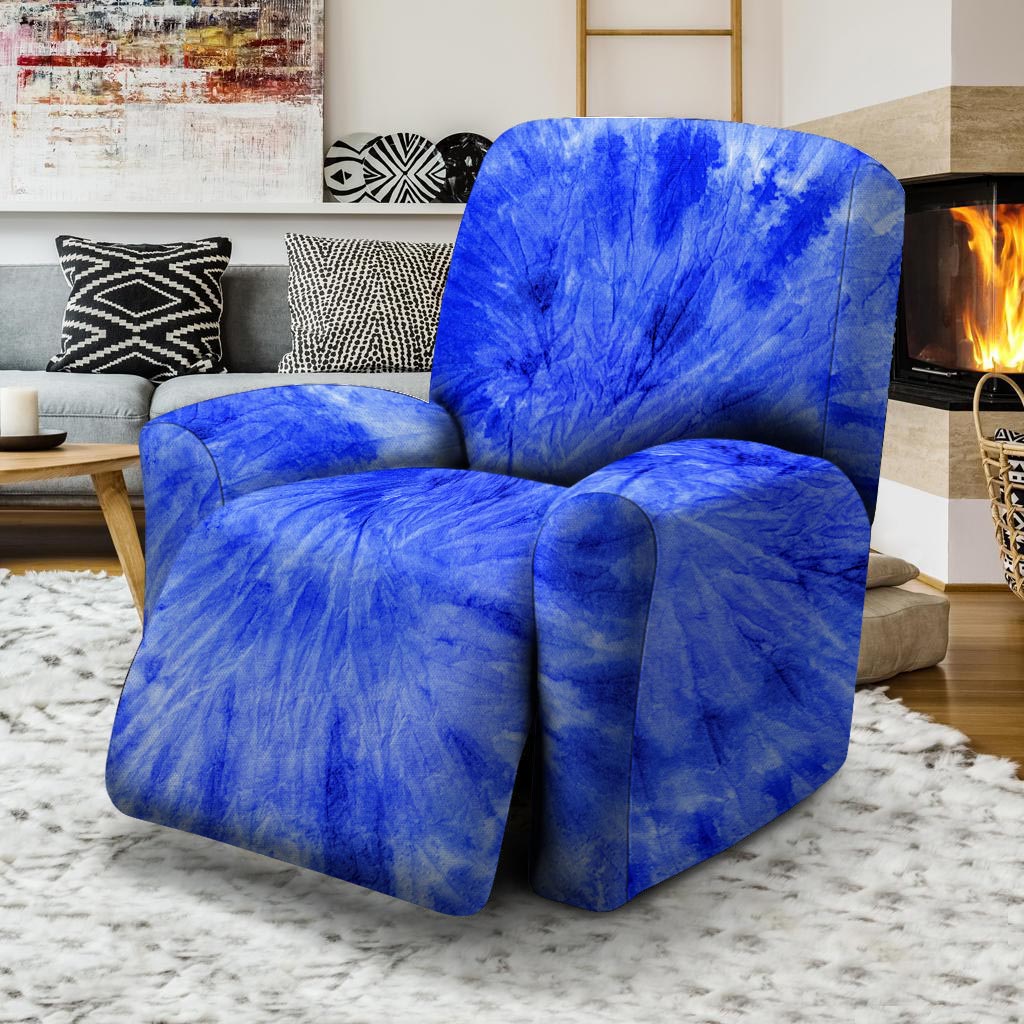 Blue Tie Dye Print Recliner Cover-grizzshop