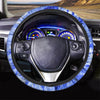 Blue Tie Dye Print Steering Wheel Cover-grizzshop