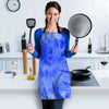 Blue Tie Dye Print Women's Apron-grizzshop