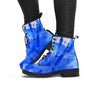 Blue Tie Dye Print Women's Boots-grizzshop