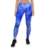 Blue Tie Dye Print Women's Leggings-grizzshop